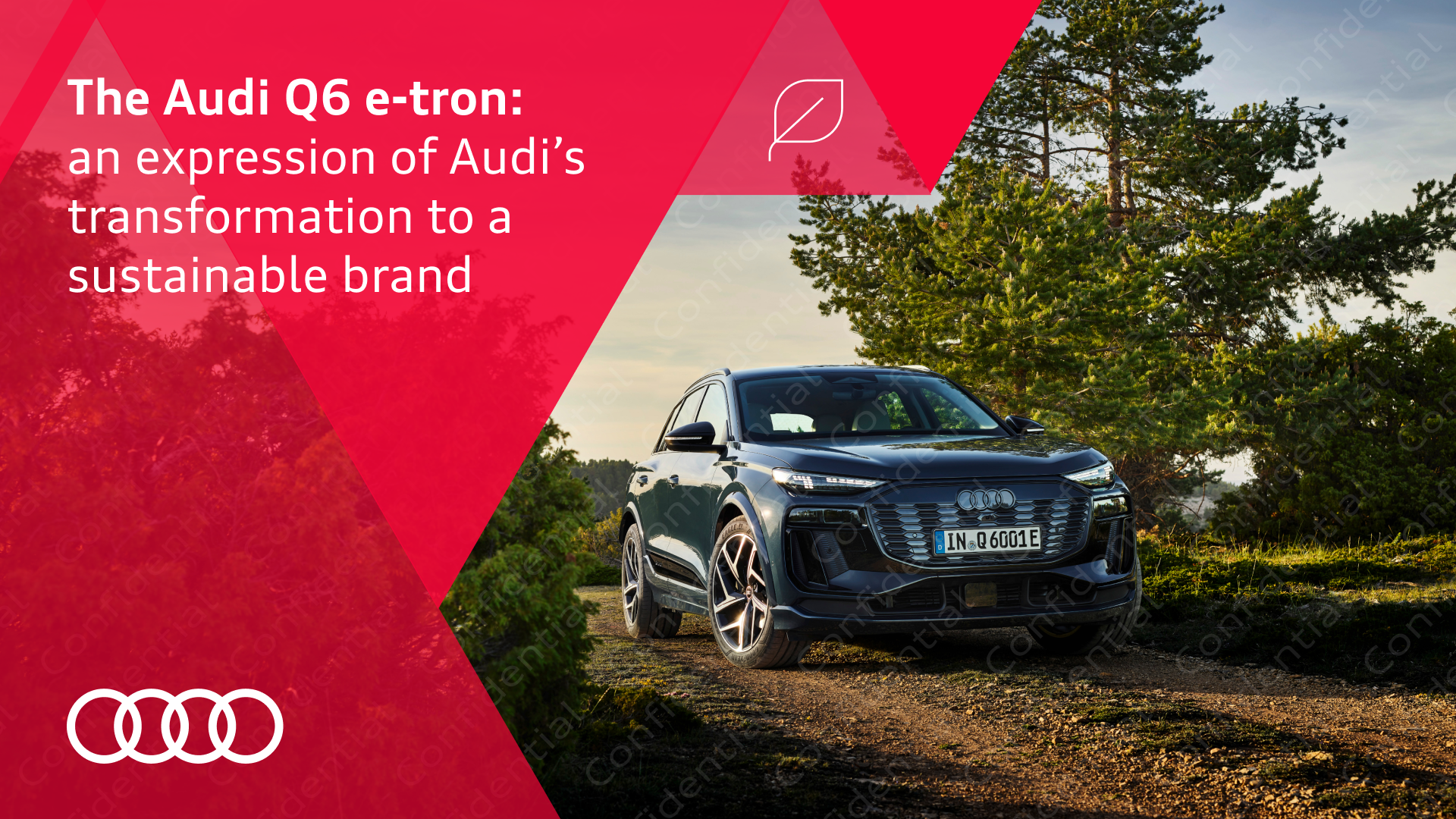 Audi Q6 e-tron sustainability communication